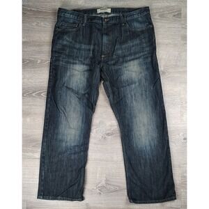 Wrangler Authentics Jeans Men's 40x30 Blue Dark Wash‎ Straight Leg Jeans